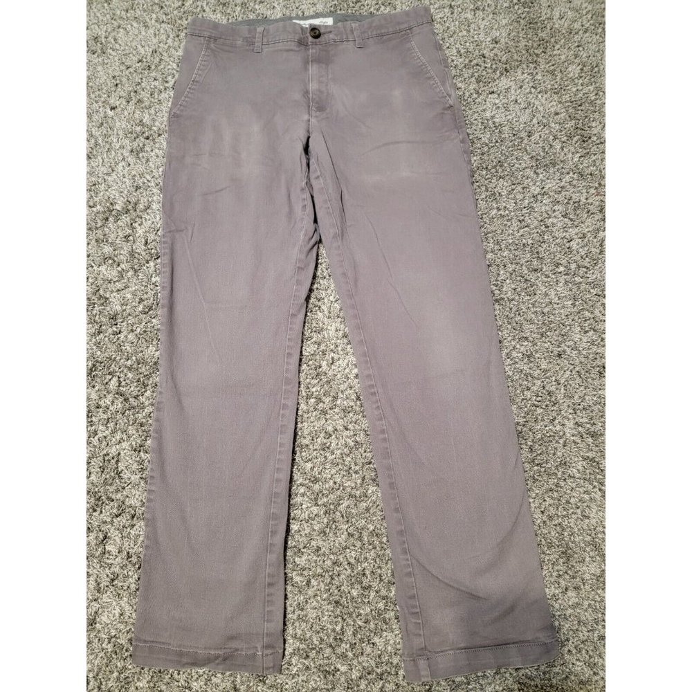Essentials Gray Pants Classic Fit Mens 32x32 Flat Front Grey Amazon